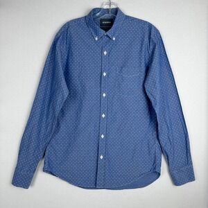 Bonobos Slim Fit Shirt Blue Polka Dot Button Down Men's M